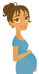 Smiling pregnant woman