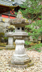 stone lamp in temple, Japan
