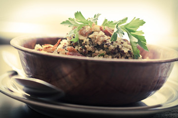 Smoky Quinoa and Bacon Salad