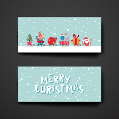 Merry Christmas Set Of Card Templates
