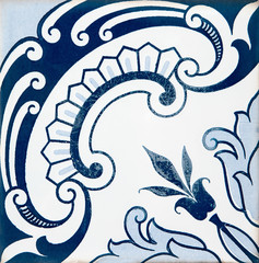 Traditional Portuguese glazed tiles