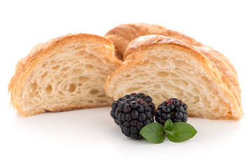 Croissant and blackberries