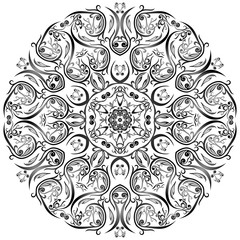 Batik Hexagonal Circle with Yogya Silver Wallpaper