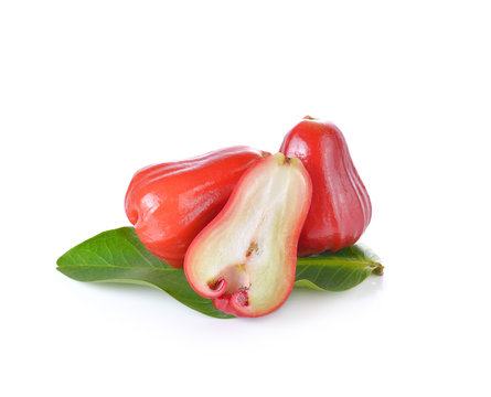 Rose apples or chomphu  on white background.