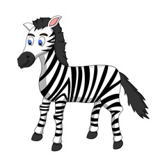 Obraz na płótnie Canvas Zebra Cartoon
