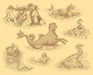 Monsters art illustration