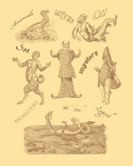 Plakat Monsters art illustration