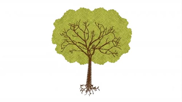 Ecology design with tree, Video Animation