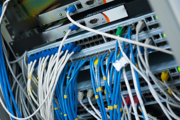  Lan cable in network room