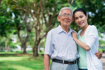 Senior father and his daughter