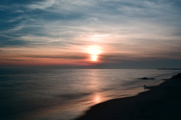 Dramatic Coney Island Beach Sunset