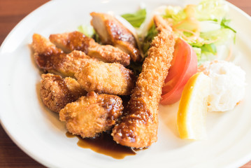 Tempura prawns