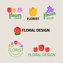 Floral and gardening logos