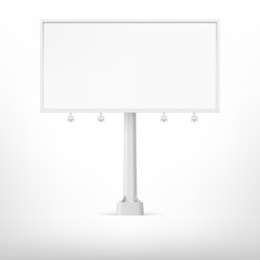 Obraz premium Blank white billboard, illustration. 