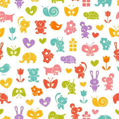 Fototapeta premium Baby seamless wallpaper