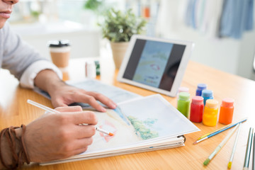 Painting from tablet