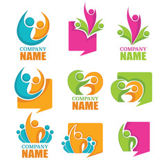 vector collection of people argue and strike and competition sym