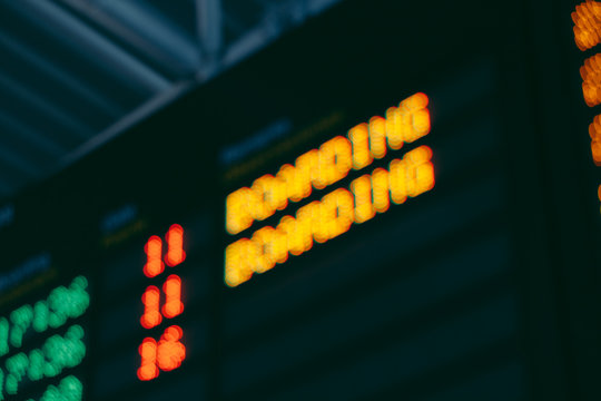 Flights Digital Timetable with Boarding Message