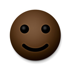 Happy emoticon, emoji african american