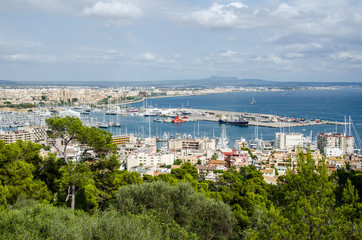 Fototapeta na wymiar Panorama Palma di Maiorca