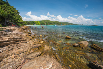 Rocky coast of Ko Samet island