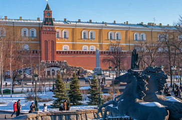 Kremlin. Alexander Garden2/Winter in Moscow, Russia