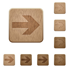 Right arrow wooden buttons
