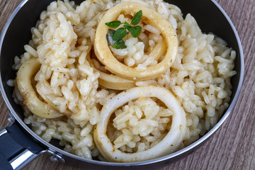 Squid risotto