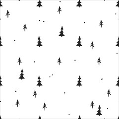 seamless christmas tree pattern