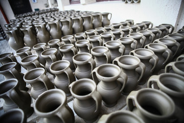 Pottery left to dry