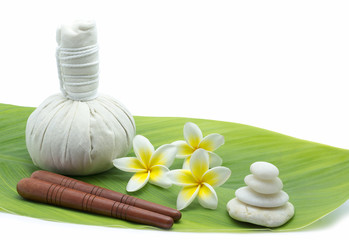 Massage equipment and plumeria .