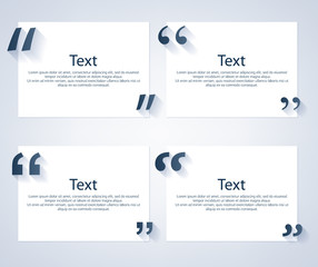 Quote boxes with marks set.