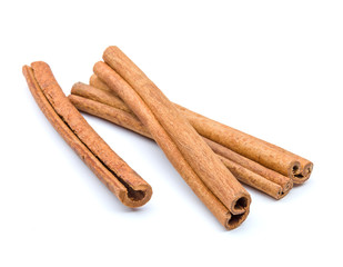 Cinnamon isolated on white background 