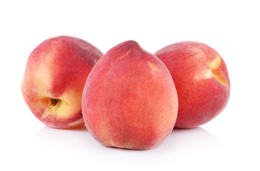 Peach with isolated on white background