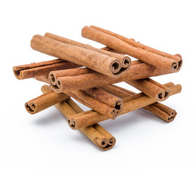 Cinnamon isolated on white background 