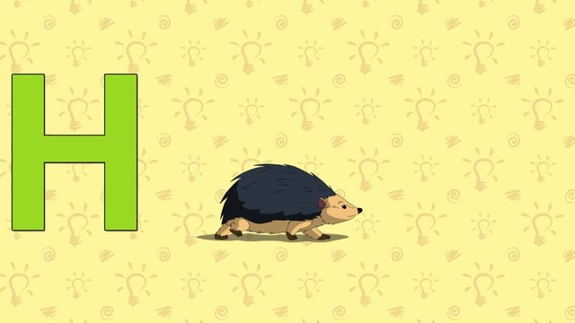 Hedgehog. English ZOO Alphabet - letter H
Еж и буква H зоологического английского алфавита