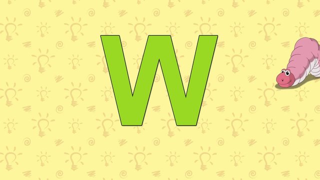 Worm. English ZOO Alphabet - letter W
Червяк и буква W зоологического английского алфавита