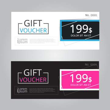 Vector design for Gift Voucher, Coupon