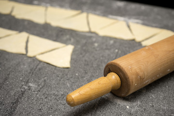 Cutting shape for fresh ravioli from dough