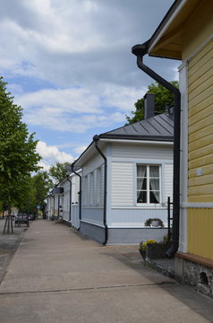 Улица в центре города Хамина в Финляндии