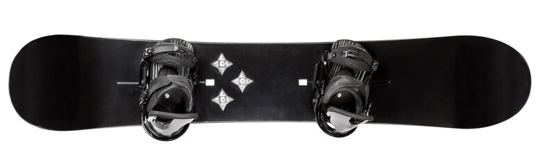 Snowboard with bindings isolated
