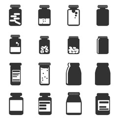 medicine icon . medicine bottles . medicine vector illustration
