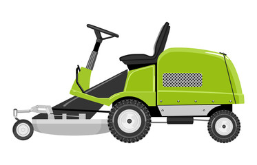 Green lawn mower