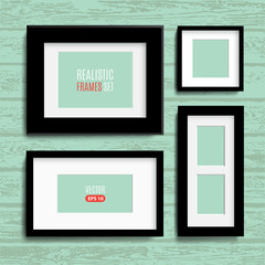 Vector set of modern blank frames template.  