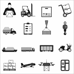 Logistics simple icons