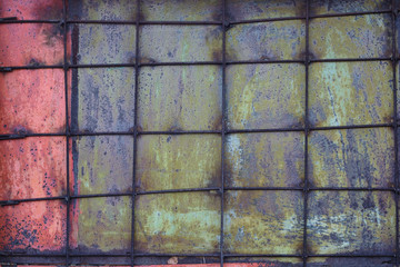 colored iron wall