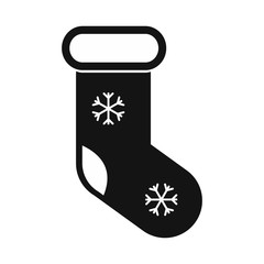 Christmas sock simple icon