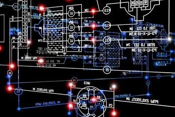 Engineering industrial scheme.Energy technology