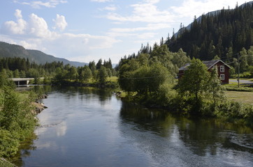 Fototapeta na wymiar Горная река в Норвегии