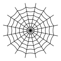 Obraz premium Spider Web - Black Vector 